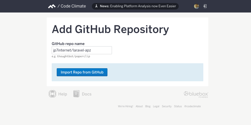 Add repository in codeclimate