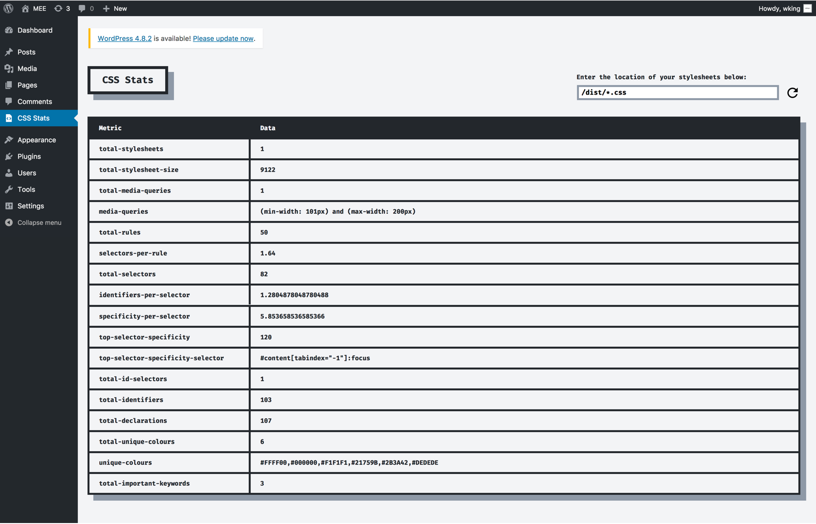 screenshot of plugin