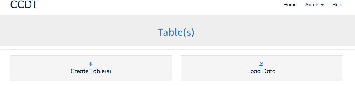 Create Tables from Table(s) screen