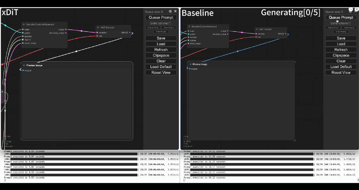 ComfyUI xDiT Demo