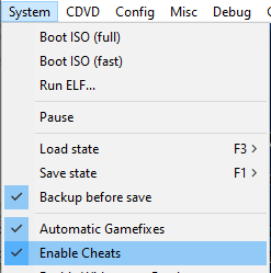 Enable Cheats